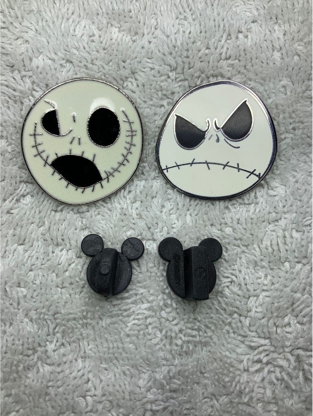 Disney Jack Skellington Facial Expressions Pin Lot of 2
